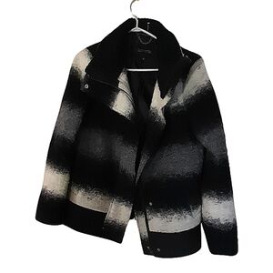 Banana Republic Womens Italian Fabric Mohair Wool Stripe Jacket Size Medium